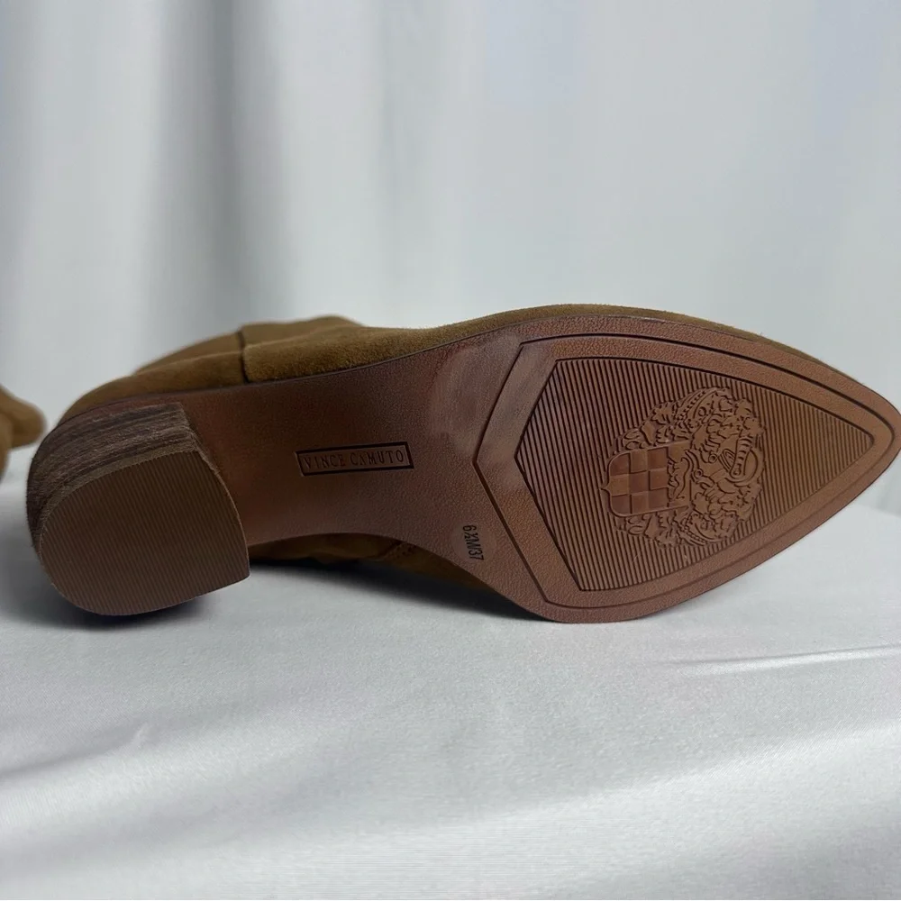 Vince Camuto Grasem Vintage Brown Pointed Toe Western Ankle Boots Women’s US 6.5